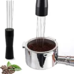 Espresso needle distributor, WDT espresso tool, coffee distribution tool black, stainless steel coffee stirrer, espresso coffee distributor, barista coffee tool, espresso accessory--0