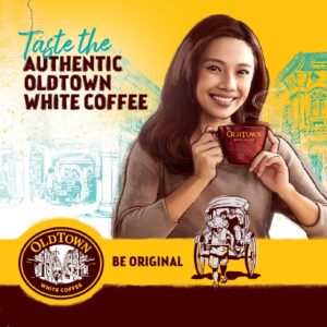 OldTown White Coffee with Natural Cane Sugar, 3-in-1 white coffee, instant coffee with natural cane sugar, smooth milky white coffee, light roast coffee blend, convenient coffee sachets